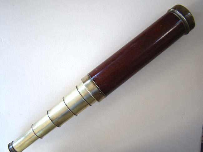 A fine 18th century five-draw telescope with mahogany barrel by Jesse Ramsden circa 1780